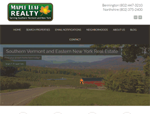Tablet Screenshot of mapleleafvermont.com